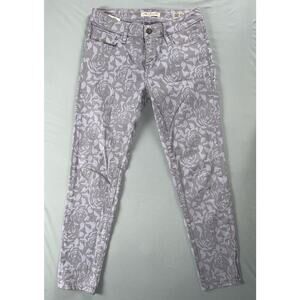MAVI Alexa Ankle Mid-Rise Skinny Lightweight Stretch Jeans. Floral, Women's 27.